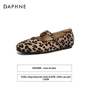 Daphne | Dép Bệt Phong Cách Ballet Mary Jane In Đỏm Báo Pháp Cổ Điển