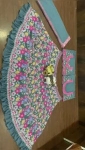 [PRE-ORDER] Semistitched Georgette Sequence Embroidered Frill Work Lengha (10-15 days delivery)