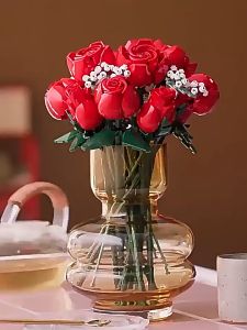 RoseFlower Bouquet Building Block Puzzle 822PCS