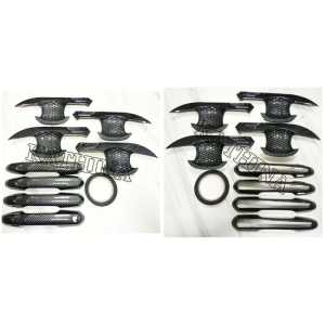 Paket Outer Handle Cover Pintu Mobil Innova Zenix Carbon