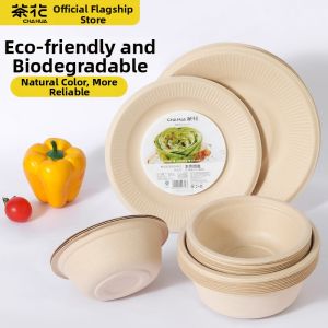 CHAHUA | Disposable Circular Food Grade Biodegradable Thickened Paper Bowl