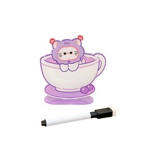 Amusing Cartoon Inspired Acrylic Note Board with Marker BH266