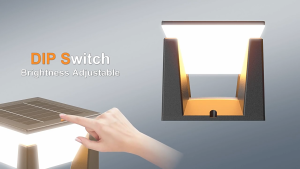 โคมไฟหัวเสาโซล่าเซลล์ เปิดได้ 3 แสง สว่างค้าง Outdoor garden light กันน้ำIP65 เปิดปิดอัตโนมัติ