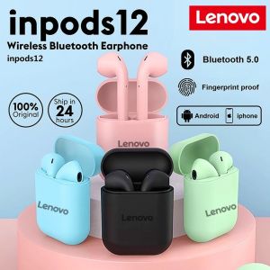 ♥100% ผลิตภัณฑ์ดั้งเดิม + Gratis Ongkir♥Lenovo หูฟังบลูทูธไร้สาย5.0หูฟัง Macaron I12สีด้านเป็นของถูกให้เลือกใช้ Gratis Ongkir