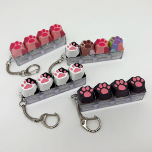 Cat Claw Keychain Key Ring Pendant Mobile Phone Backpack Pendant Desktop Accessories Fingertip Office Decompression Press Tools