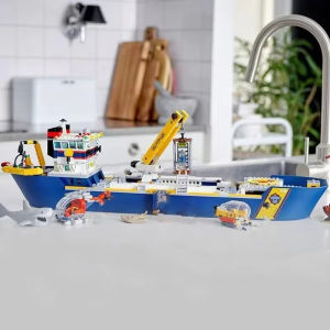 Bộ Đồ Chơi Lắp Ghép Tương Thích City Series Ocean Adventure Quà Giáng Sinh Tết Nguyên Đán Cho Trẻ Em Mô Hình Tàu Cá Mập Thuyền Nhỏ