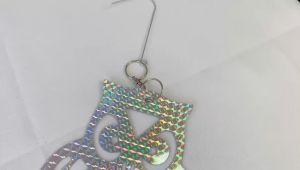 Anti Bird Repellent Owl 3D Design Reflective Shiny with Ring B306 驱鸟猫头鹰