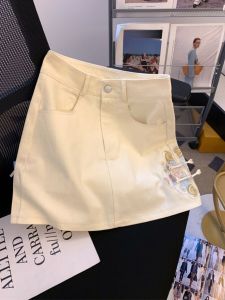 หนัก งานปัก เดนิม Mini กระโปรง สูง เอว ทรงเอ เดรสรัดรูป กระโปรงสั้น สําหรับผู้หญิง ฤดูใบไม้ผลิ ฤดูกาล สไตล์เกาหลี เทรนด์แฟชั่น