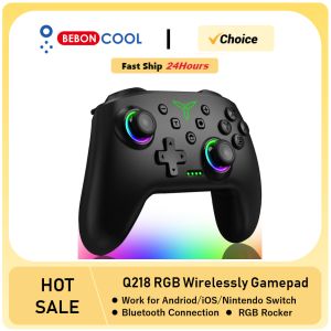 BEBONCOOL Q218 RGB Wireless Gamepad with Turbo Function for Nintendo Switch iOS Android Console - Programmable pro Controller