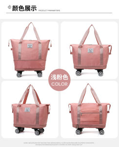 Universal wheel travel bag Light portable duffel bag storage bag delivery bag dry wet separation large capacity fitness yoga bag
