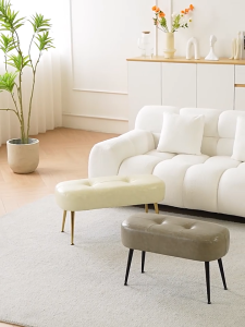 SereneWood เก้าอี้เปลี่ยนรองเท้า ม้านั่งเปลี่ยนรองเท้า ม้านั่งยาวสำหรับเปลี่ยนรองเท้า สำหรับใช้ในครัวเรือน วัสดุเป็นหนัง สไตล์ไทย มีหลายขนาด จัดส่งฟรี