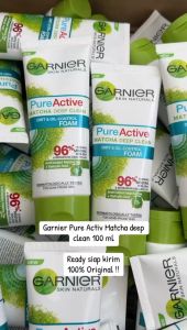 Garnier Pure Active Matcha Deep Clean OIl COntrol Facial Foam 100 ml / Garnier Matcha