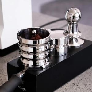 JUSTINLAU 58mm Coffee Dosing Cup Tamper Set Stainless Steel Anti-Flying Powder Receiver Universal Espresso Accessory for Home