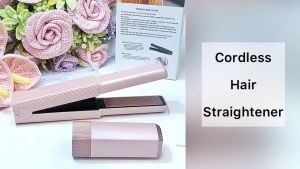 Hailicare Electronic Hair Straightener Mini Cordless 2-in-1 Straight Splint Hair Curler Iron Professional Electric Curling Iron Portable Hair Straightening Splint Bangs Curler Hair Style Flat Iron Fast Dorm Student USB