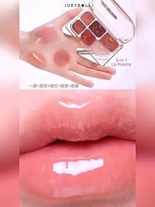 New Judydoll six color lipstick dish mirror lip glaze multi-purpose cream white transparent water gloss nude matte lipstick