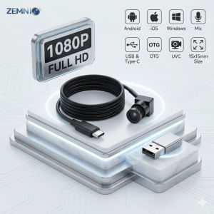 Mini USB UVC Webcam 2MP 1080P with MicAndriod IOS15X15 mmOTG Camera 2.8-12mm Focal Selectable for Laptop PC Desktop Computer