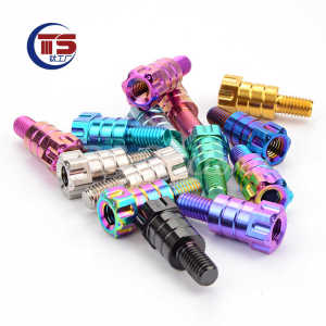 Titanium Alloy Mirror Extension Adapter Screw M8 Tapped Thread M10 Tapped Thread for Electric Vehicle Bikes Hardware Tools