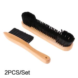 2pcs/Set Billiard Table Rail Brush 8.5" wooden brush + 9" hair sweep Pool Table Cleanning Tool