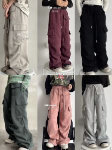 กางเกงกีฬาเด็ก Bora สำหรับเด็กผู้หญิง กางเกงขายาวฤดูร้อน กางเกงขายาวลำลอง ทรงหลวม ผ้าฝ้ายผสมโพลีเอสเตอร์ ความยาวปกติ