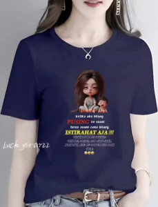 KAOS ATASAN PUSING ISTIRAHAT AJA PREMIUM WANITA DTF BERKUALITAS