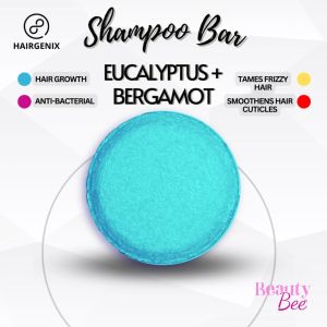 Hairgenix Natural EUCALYPTUS & BERGAMOT Shampoo Bar Solid Bar Natural Organic All Variants Thickening Dandruff Lavender Peppermint Bendurya Giga Aloe Vera Tea Tree Argan Clove Ginger Lemon Color Preserve Henna Conditioner Bar Woops Ecobar Organic Eco