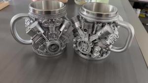 Ly Cà Phê Thép Không Gỉ Thiết Kế Động Cơ V8 Cốc Nước Nhựa Thân Thiện Với Môi Trường Ly Rượu Hài Hước Thiết Kế Động Cơ V6 Dành Cho Bạn Bè Cốc Phong Cách Cổ Điển