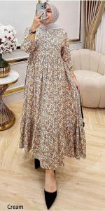 Midi dress terbaru 2024 gamis bahan rayon diamond adem lembut