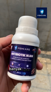 Fishcare - Antibiotik Alami Obat Ikan Hias Kolam Aquarium Indonesia 100 ml | Ikan Koi Cupang Channa Mas Koki | Best Quality Mengobati Jamur ikan untuk semua ikan air tawar | Anti Parasit