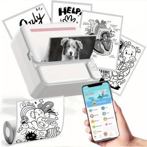 Portable Mini Printer (with rolls of printing paper can be paired with iOS and Android devices no ink required