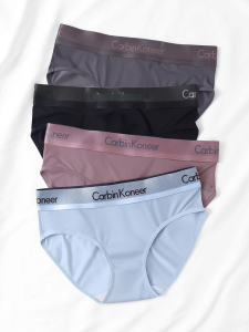 Quần Lót Nữ Ice Silk Sport Thin Breathable Neutral Size Large Short Pants Head Pure Color mid Waist One Piece Youth