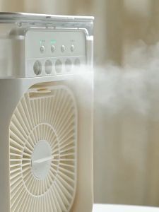 Daywalkers พัดลมไอเย็น Humidifier Fan USB พัดลมชาร์จแบต LED 7 สี ใส่น้ำแข็งได้ ทำความ สวิตช์จับเวลา 600ML