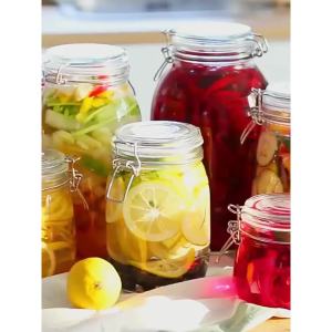 [HCM] Hũ Thủy Tinh Nắp Cài Kín Hơi Đựng Thực Phẩm Có Gioăng Cao Su450ml-3800ml - Hesede