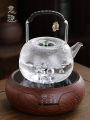 Yulanxiang Glass Tea Pot Electric Ceramic Stove Set for Office And Home Use High Temperature Resistant for Brewing Flower Tea. 