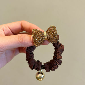 Elegant Water Diamond BB Clip Hair Tie Side Brain Front Bangs Clip High End Feeling Fresh out Korean Style Fabric Hair Accessories