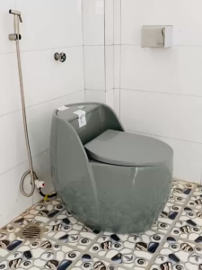 Liên Hệ FREESHIP Bồn cầu trứng liền khối MILOR R86 men nano tuyết chống bám dính nắp UF chông xước rơi êm - Bảo Hành 15 Năm