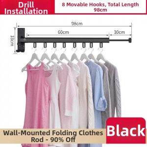 Balcony Wall-mounted Folding Extensible Drying Rack