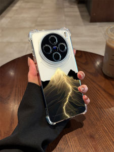 Ultra Soft Mini Full Cover Phone Case for VIVOX300 X200Pro X100 X90s X80 in Golden Mountain Scenery Atmosphere Anti-Fall Protection