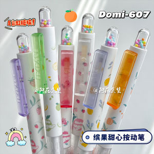 ปากกาลูกลื่นแบบกดรุ่น Dongmi 607 สีสันสดใสสำหรับนักเรียน ดีไซน์สไตล์ Ins เหมาะสำหรับการสอบและทำข้อสอบ หมึกน้ำแห้งเร็ว ด้ามทรงกระบอกพร้อมคลิปหนีบ