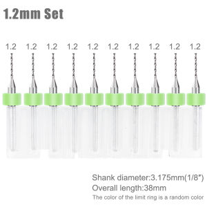 XCAN 10pcs PCB Drill Bit Set Micro Drills For Printed Circuit Board 1/8" Shank Mini CNC Drill Bits 0.1-3.175mm Drilling Tools