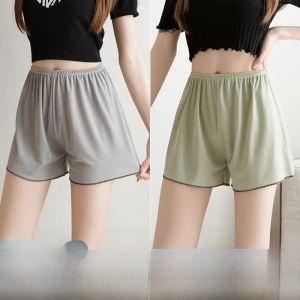 Miiow | Ice Silk Safety Pants Women Loose Hem Thin Summer Home Wear Large Size Comfortable Short Shorts Anti Light Protection