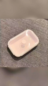 Foldable Lunch Box Silicone Collapsible Food Storage Containers with Lids Portable Silicone Bento Box for Kitchen Organization Microwave & Freezer Safe