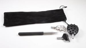 Telescoping Back Scratcher with 3Pcs Detachable Scratching HeadsStainless Steel Extendable BackcratchersBear Claw Scratcher