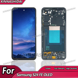 For Samsung Galaxy S24 Fe OLED S721B S721B/DS S721U1 Display Touch Screen Digitizer Assembly For Samsung s24 fe LCD With Frame