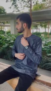 !! READY STOCK !! Kurta Lelaki Dewasa Long Sleeve Round Neck -No Collar -Tanpa Kolar(Ready Stock) BAJU RAYA BAJU KURTA 100% QUALITY