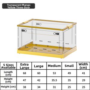 Foldable Transparent Book Organizer Storage Box