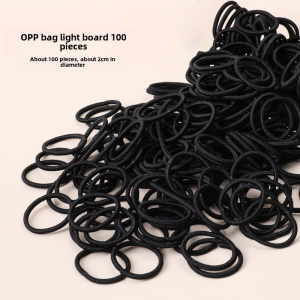 Black Elastic Hair Ties for Kids High Elasticity Durable Hair Bands with Low Hair Damage Ideal for Everyday Use