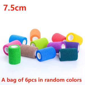 Colorful Athletic Wrap Tape Self Adhesive Elastic Bandage  Sports Protector Knee Finger Ankle Palm Shoulder Random colors