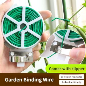 Multifunctional Garden Wire Binding Line Strapping Ligature Climbing Vine Fixer Fine Wire Wrap Plastic Iron Wire Flower Holder Binding Wire