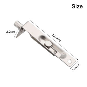 2pcs 4 Inch Stainless Steel Safety Door Bolt Security Guard Door Latch Sliding Door Lock Bathroom Bolt Dust Proof Hardware