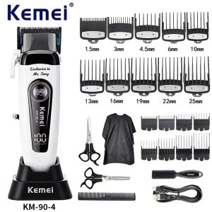 Kemei | Kemei Professional Hair Clippers USB Rechargeable Hair Trimmer Cordless Hair Cutting Machine for Men KM-90-4 KM-PG232